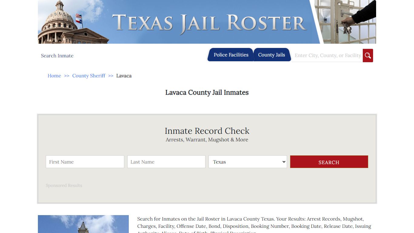 Lavaca County Jail Inmates - Jail Roster Search